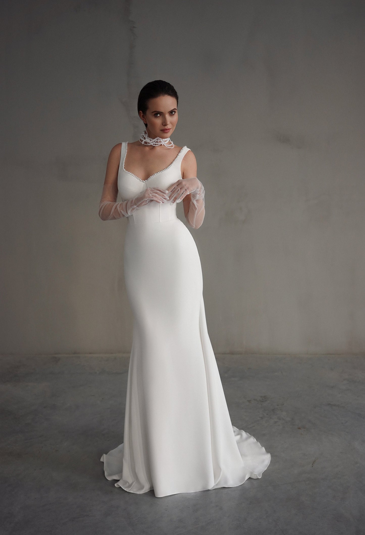 Vintage Elegant Wedding Dress, Open Back Wedding Gown, Modern Wedding Dress, Fitted Wedding Dress, Sexy Wedding Dress, Elopement Prom Dress